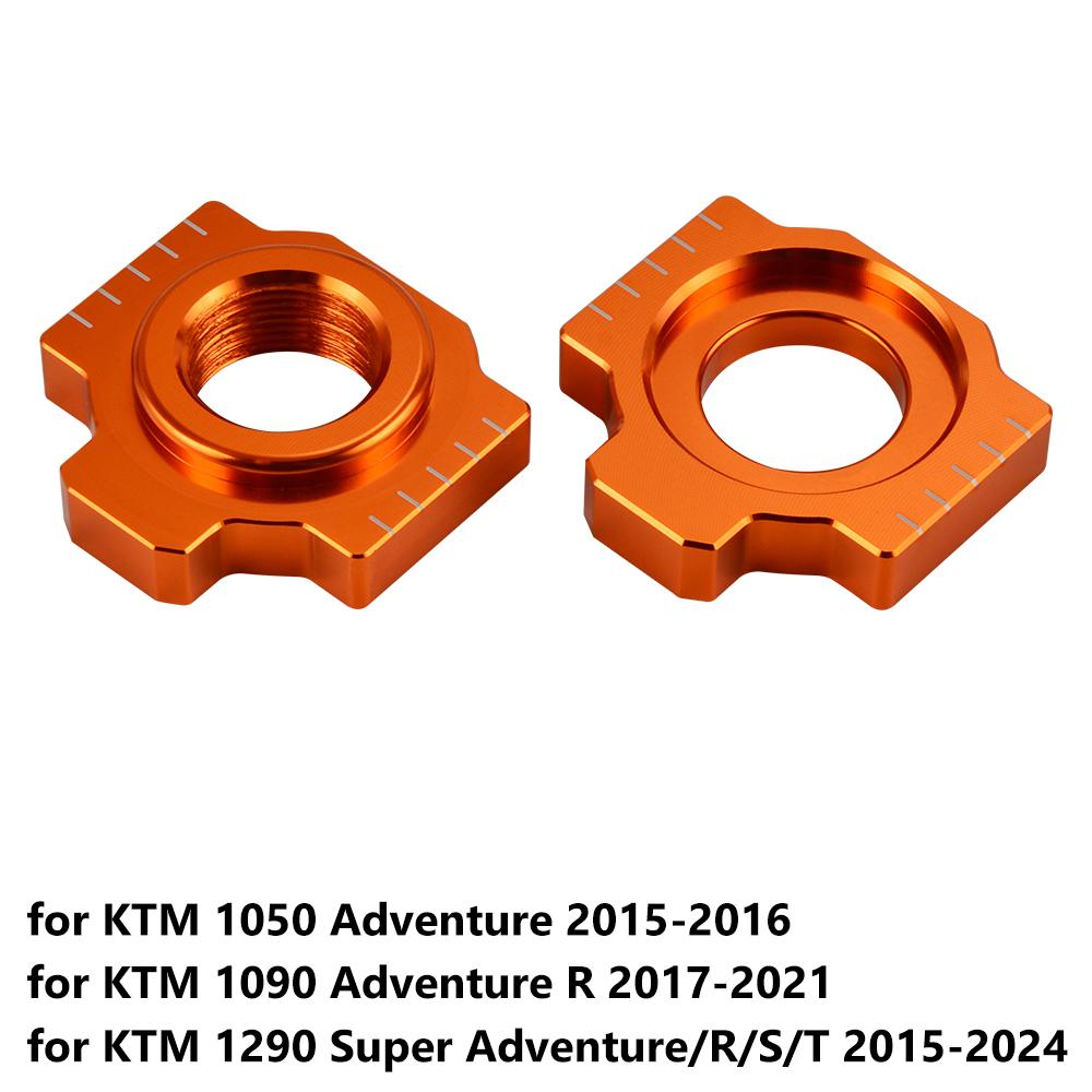 Motorcycle Axle Blocks Chain Adjusters for KTM 1290 Super Adventure/R/S/T 1290 SAR SAS SAT 2015-2024 1090 Adventure R 2017-2021