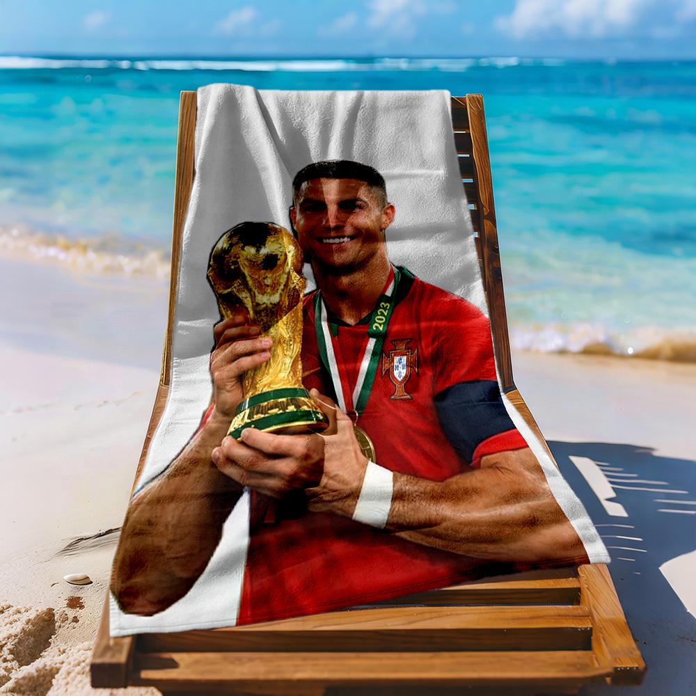Cristiano Ronaldo Beach Towel Super Soft Microfiber Quickdry Fabric Comfortable Lightweight Perfect For Traveling Yoga Camping And Swimming