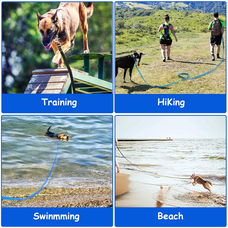 Nylon Extra Long Pet Leash Durable Dog Lead For Dog Recall Training Extended Length Anti Tangle Heavy Duty Pet Leash Outdoor