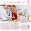 Portable Lunch Tote Bag Multi-Function Quilted Meal Bag Large Capacity Insulated Waterproof for Work School Camping Picnic