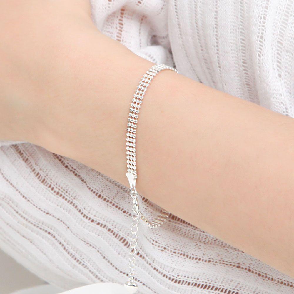 92.5 Silver Ball Point Watch Strap Chain Silver Bracelet Basic Bracelet Summer Bracelet