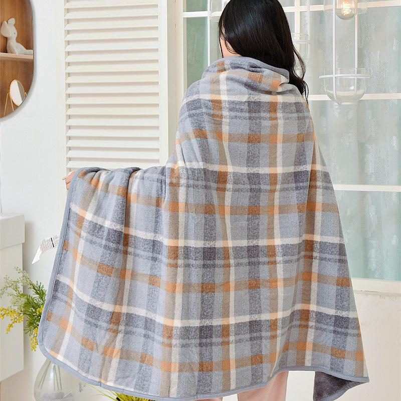Multifunctional Moisture-Wicking Heat-Generating Flannel Nap Blanket - Fleece Shawl for Office & Kids