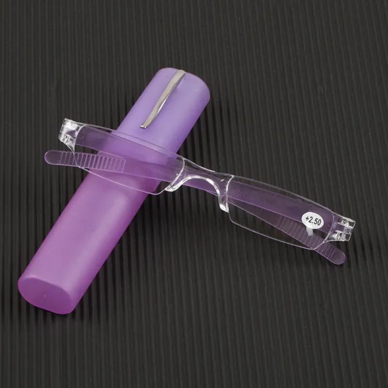 Pen Holder Reading Glasses Resin Lens Ultralight Presbyopia Eyeglasses Portable Men And Women Unisex Diopter +1.0 1.5 2.0 To 4.0