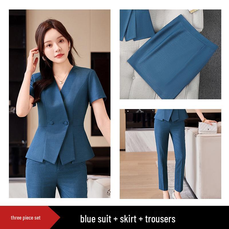 Costum Profesional de Vară pentru Femei pentru Muncă și Interviuri