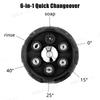 6 In 1 Power Washer Nozzle's 4000psi With 1/4 Inch Quick Connector,0 15 25 40 65 Degree Rotation Watering Rinse Soap Nozzle Tip
