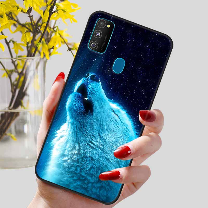 Funda para Samsung Galaxy M21 Funda Trasera de Silicona TPU Suave para Fundas de Teléfono Galaxy A21S M30S M31 M 21 M21S M31S Carcasas Negras Coques