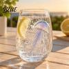 Bicchiere Acqua Stile Costiero Decorativo Polpo Bicchiere di Vetro Balene Oceaniche Cavallucci Marini Granchi Meduse Cocktail per Casa Vetro Creativo Vino Caffè Bar,