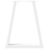 Vidaxl Coffee Table Legs, 2 Pcs, White, 60X(72-73) Cm, Steel
