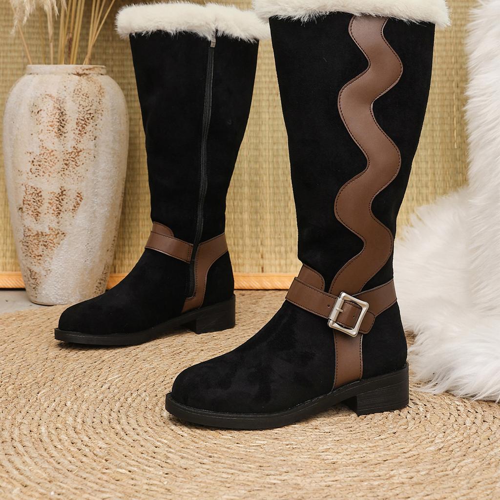 Women's -Lined Tall Winter Boots, Warm Fashion Long Boots for Cold