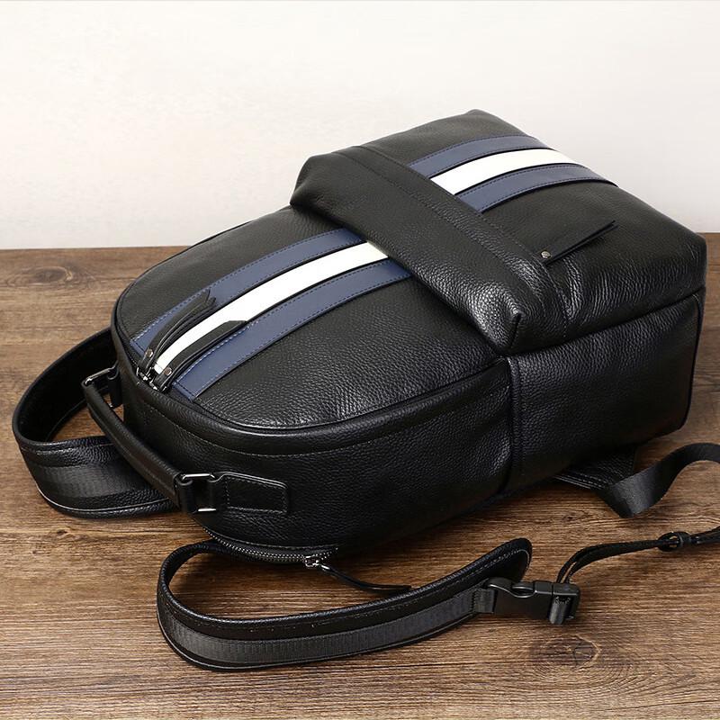 SCHWARZETIENNE Men's Genuine Leather Casual Backpack