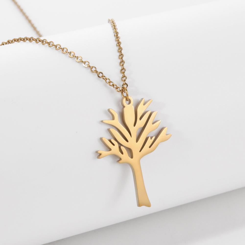 LIKGREAT Tree of Life Men Necklace Stainless Steel Talisman Amulet Choker Chain Necklaces Vintage Jewelry Gift