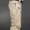 Men Tactical Training Pants Cotton Linen Blend Multiple Pocket Urban Commuter Cargo Trousers Slim Fit Joggers for Work Exercise Outdoor Fishing