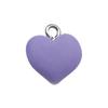 Colorful Resin Heart Earrings & Keychain Necklace Charm Set
