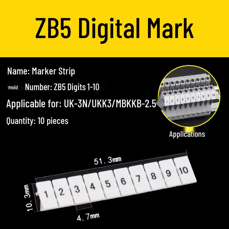 UK 2.5B/5/6/10N Rail Mount Terminal Block with Non-Stripping Screw Clip