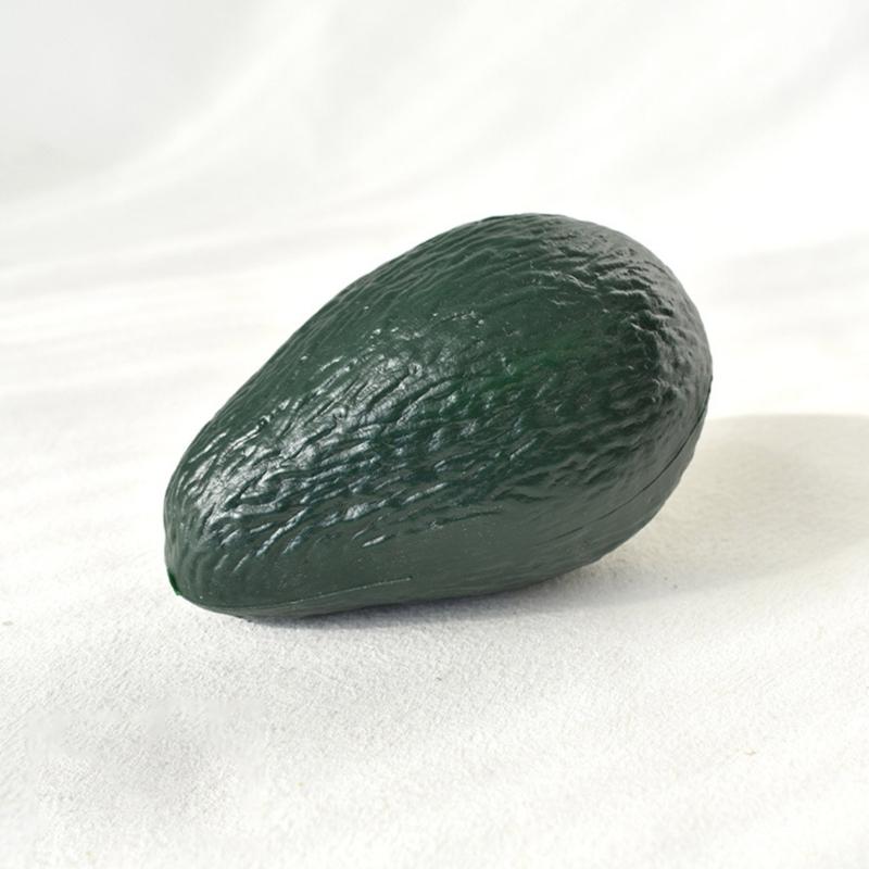 6PCS Decorative Artificial Avocado Models Restaurant Photography Props Plastic Texture for Photography and Teaching Tool