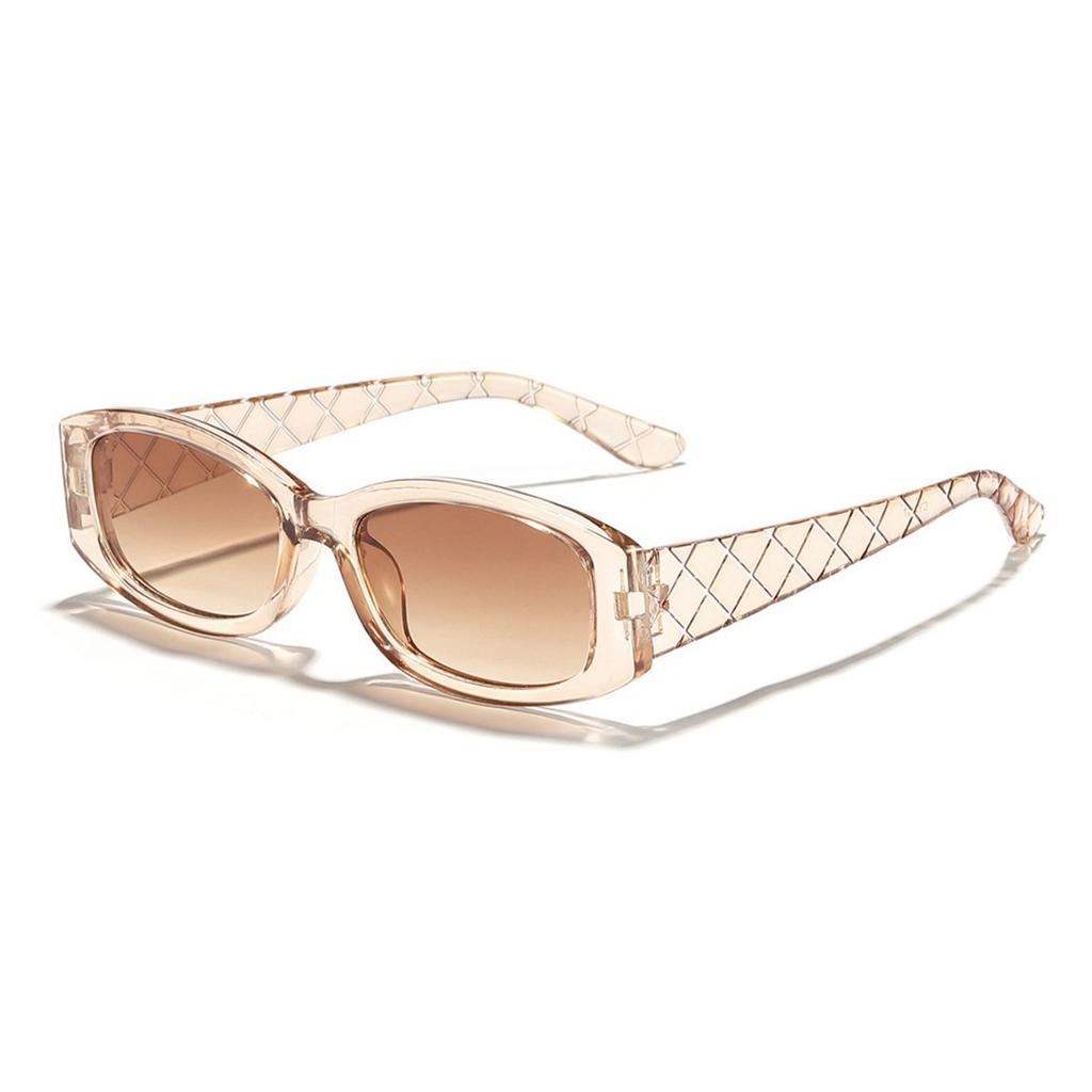 Neue kleine Rahmen karierte gestreifte UV-Schutz-Sonnenbrille Internet-Berühmtheit trendige Modebrille