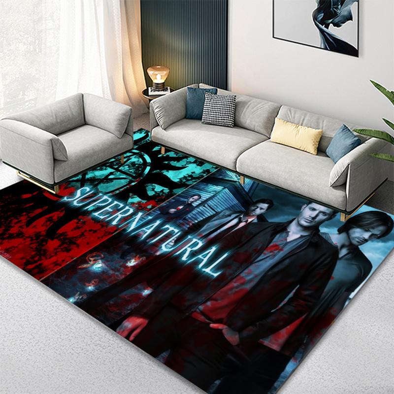 Supernatural Brothers Carpet Rug for Living Room Bedroom Home Sofa Decoration,Kids play Non-slip Floor Mat