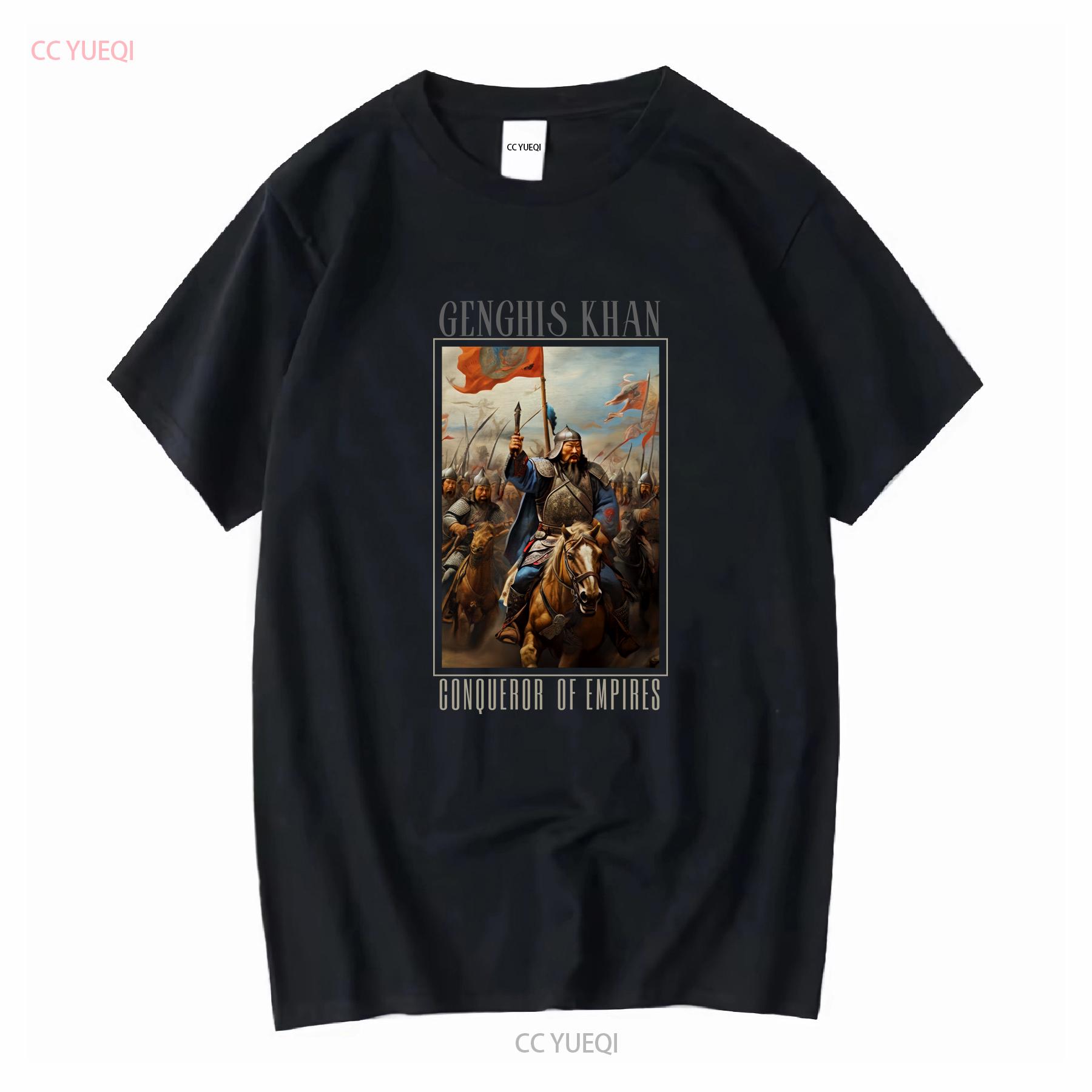 

Genghis Khan Mongol Empire T Shirt Conquer the Day in Historical Style long or short sleeves vintage Washed 4XL