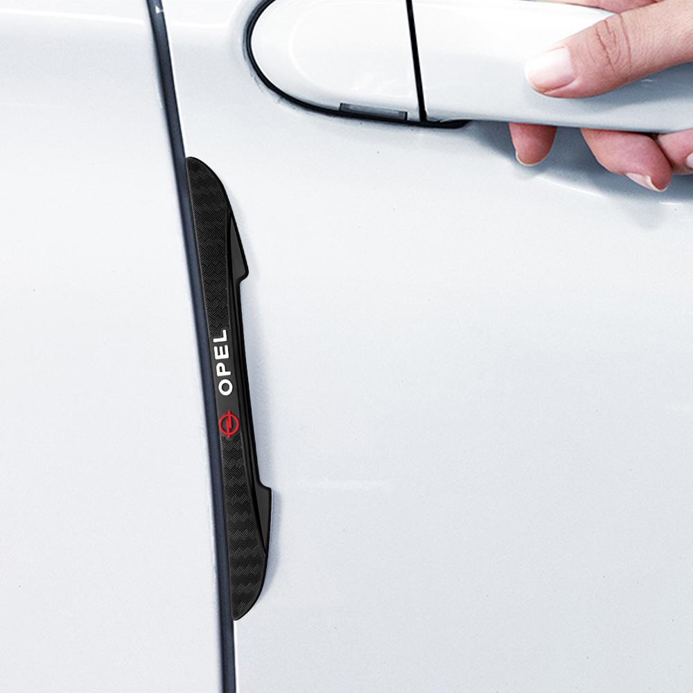 4PC Car qq34 Door Edge Anti-collision Strips Rearview Mirror Guards Stickers For Opel OPC Astra J H Insignia Corsa D B E Mokka Vectra