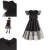Wednesday Addams The Addams Family Cosplay Black Dress Dance Uniform Party