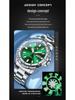 Oulisi Men's Green Submariner Quartz Waterproof Watch