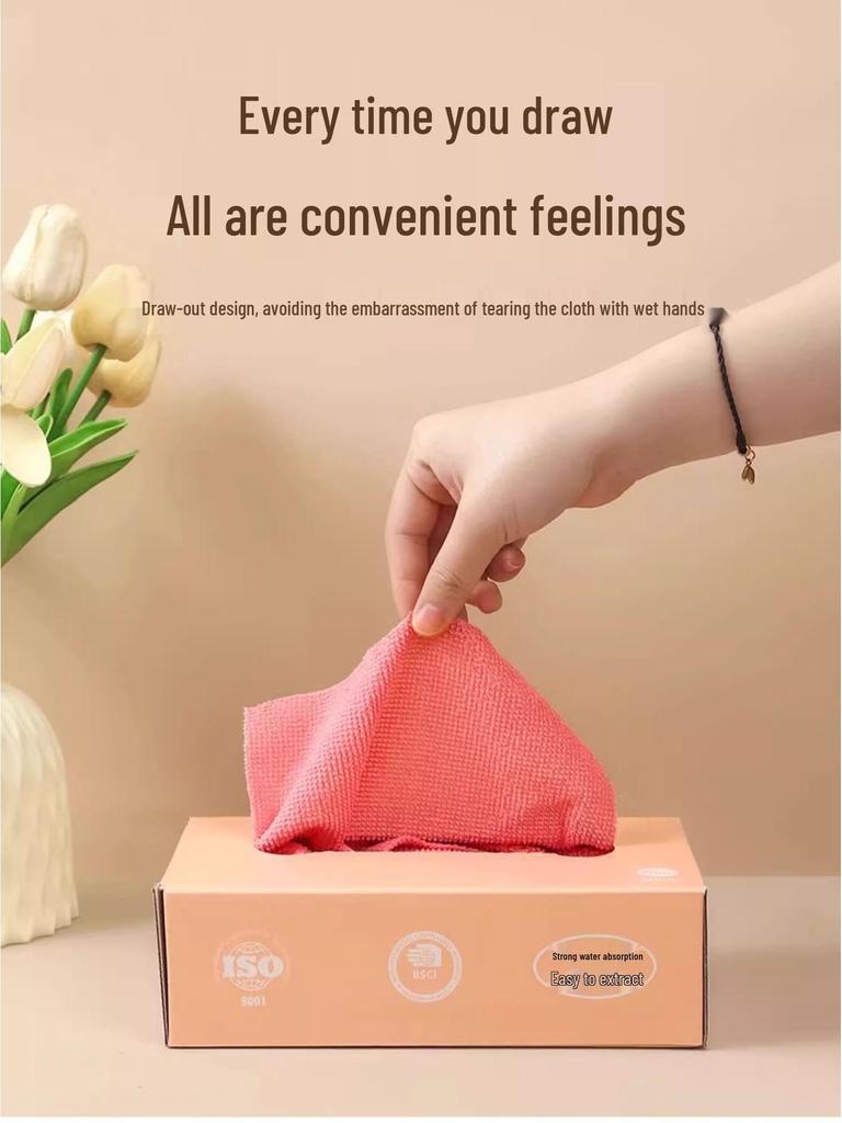 Reusable and Disposable Kitchen Dishcloths - Thick, Washable, Dual-Use Wet & Dry Scouring Pads