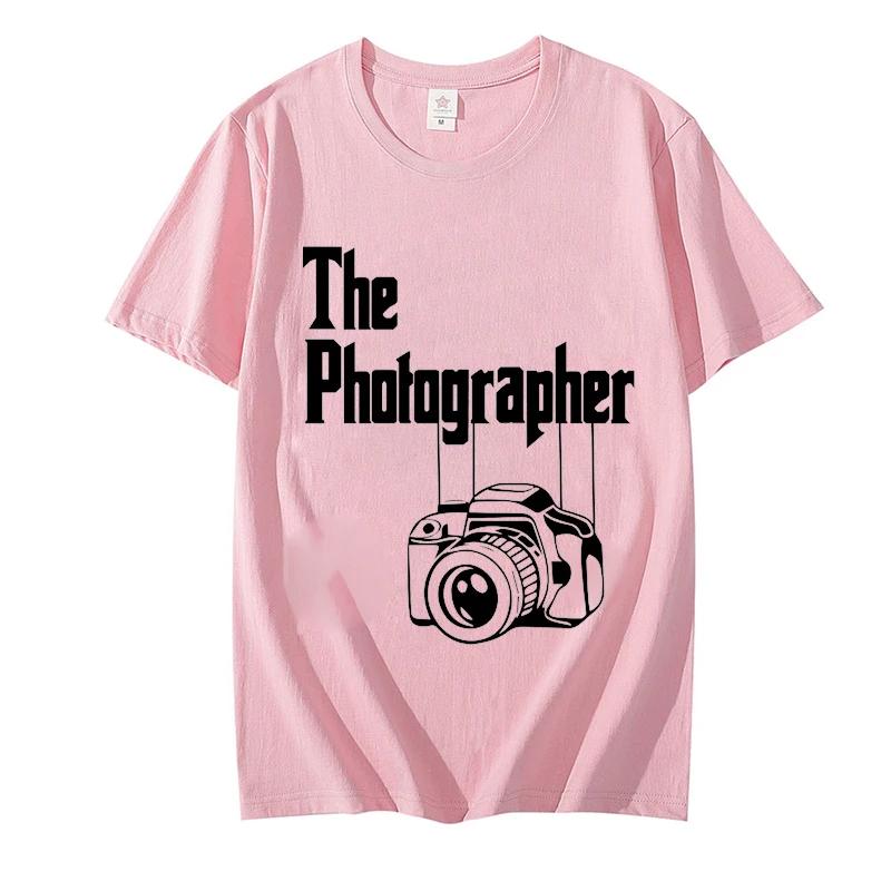 2024 Summer New Men's T-shirts The Photographer T-shirt Photography Short Sleeve Clothes Casual Fashion T Shirt for Men Clothing