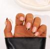 Autumn and Winter New Brown Leopard Print Series Nail Art Almond-shaped French-style Nail Stickers  Press Acrylic Nails