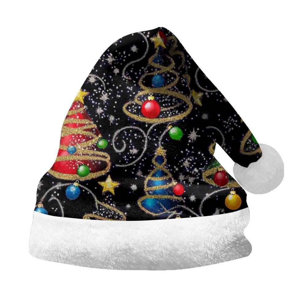 2024 Merry Christmas Ornament Hat - Short Plush for Adults & Kids