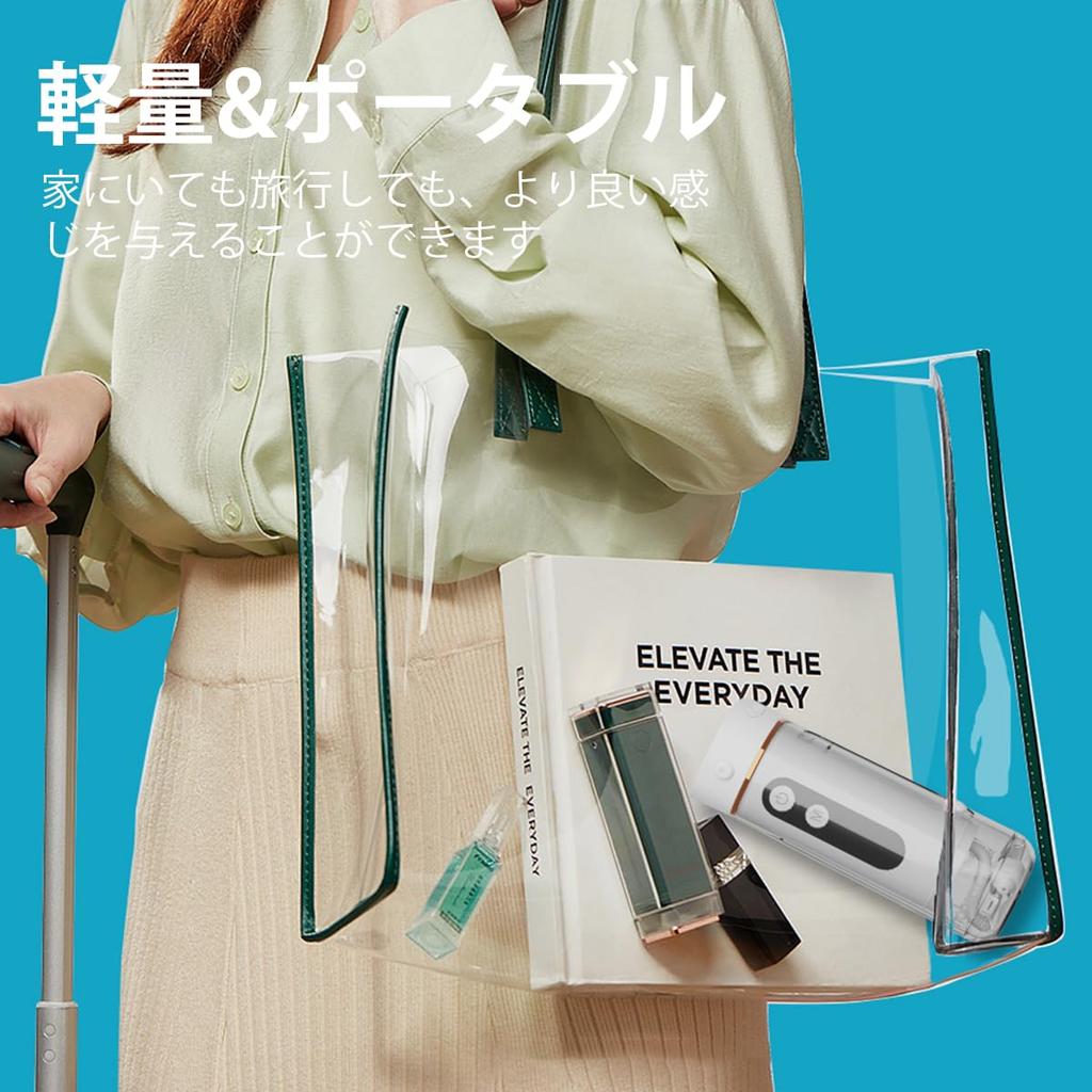 Munddusche Tragbares Mundreinigungsgerät mit 6 Ersatzdüsen und 5 Wasserdruckmodi USB Wiederaufladbar Tragbar IPX7 Wasserdicht (Weiß)