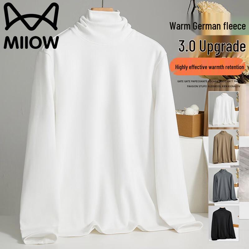 MaoRen Men's Thickened Half-High Collar Thermal Base Layer
