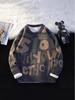Autumn Round Neck High Street Creative Lettering Knit Sweater: American Casual, Unisex, Warm, Lazy Style