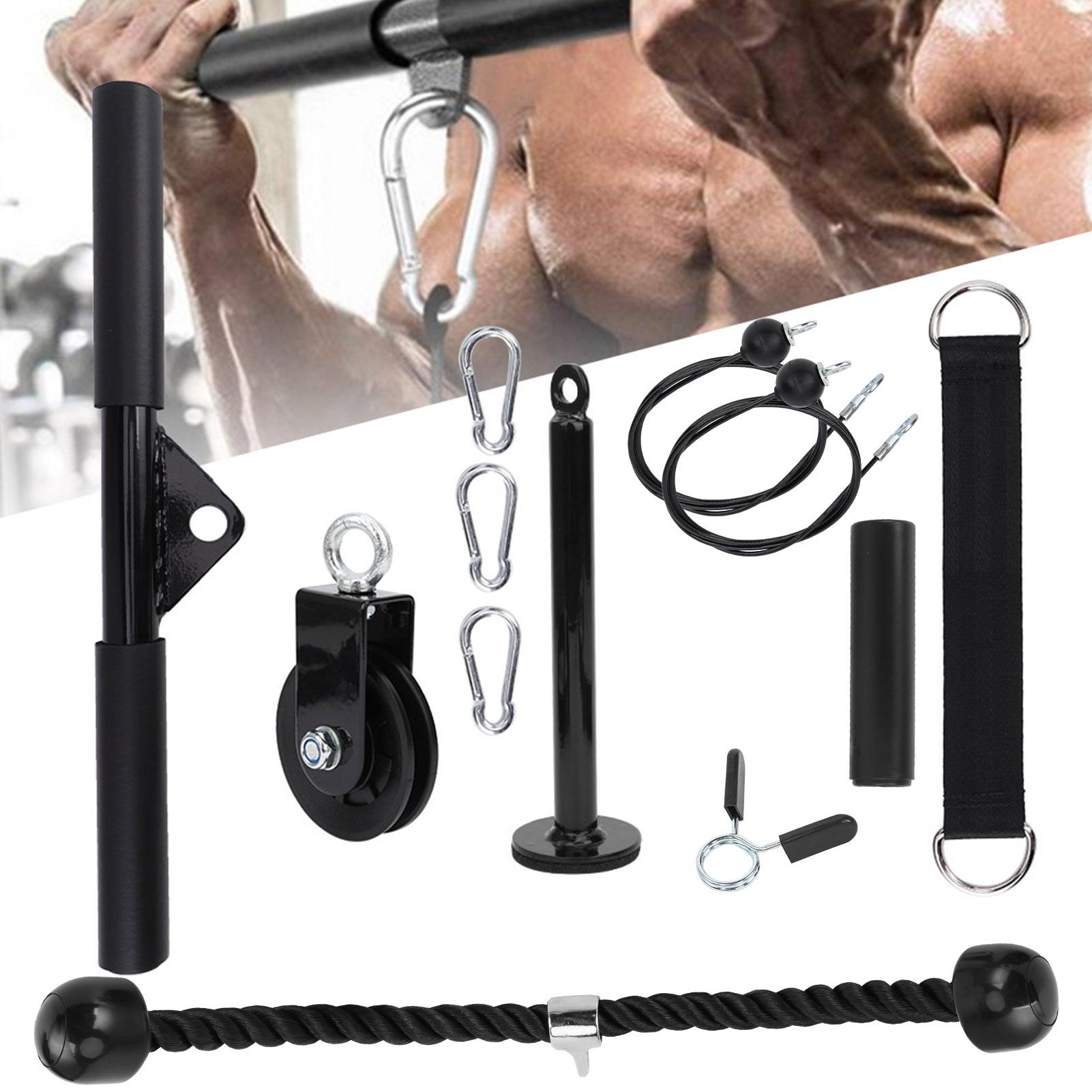 

Набор оборудования для фитнеса «сделай сам», шкив, тяговый ремень, силовая тренировка на трицепс, сила руки чёрный