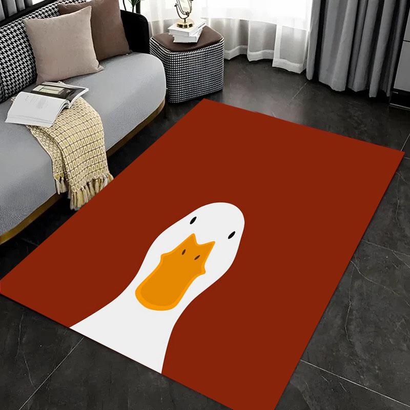 Pathetic Humor Duck HD Large Area Carpets for Home Living Room Children's Bedroom Sofa Doormat Kitchen Floor Rugs Anti-slipDecor