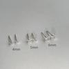 925 Silver Allergy Prevention Piercing Bone 4/5/6mm Zircon Star Mini Stud Earrings For Women Ear Hole Care Accessories