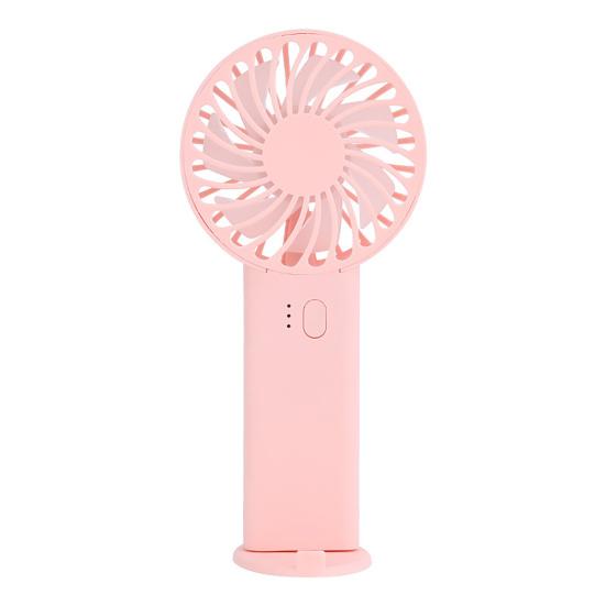 

Портативный вентилятор Привлекательная гладкая поверхность ABS Новый бесшумный перезаряжаемый портативный вентилятор для улицы розовый