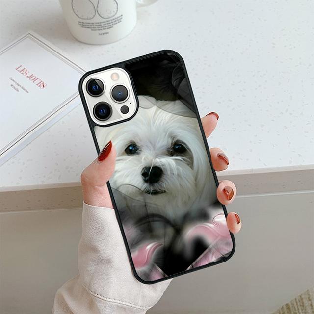 Maltese Dog Puppy Phone Case For iPhone 17 Air 14 15 16 13 12 Cover For Apple 14 15 16 Pro Max Plus Coque