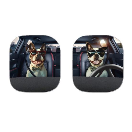 2Pcs Animal Print Car Sun Shade High-Density Aluminum Foil Windshield Sunshade Blocks UV Rays Sun Visor All-Season Protection Vehicle Sun Protector
