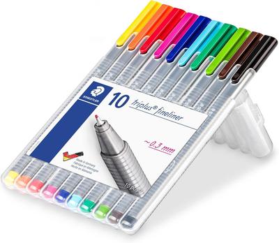 Pen Triplus Triangular Shaft 10 Colors 334 SB10 Water-based 0.3mm