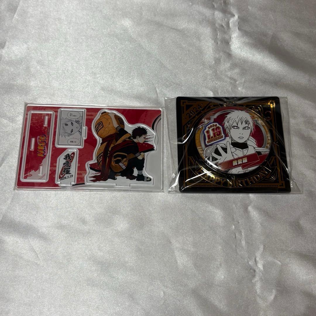 Used NARUTO Gaara Acrylic Stand Birthday Famous Scene Can Badge
