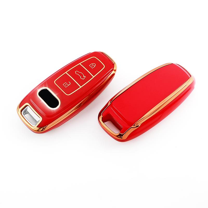 TPU Auto Fob Shell Holder Car Remote Key Case Cover For Q8 RSQ8 A6 C8 S6 RS6 A7 S7 RS7 A3 8Y A8 D5 4N RS E-tron GT Q4 Q7 4M
