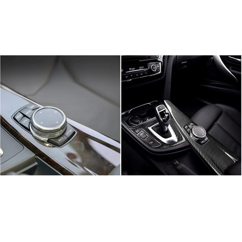 For BMW 3 4 Series F30 2013-18 3GT F34 14-18 F33 F34 F36 14-18 Carbon Fiber Gear Shift Multimedia Panel Car Interior Accessories