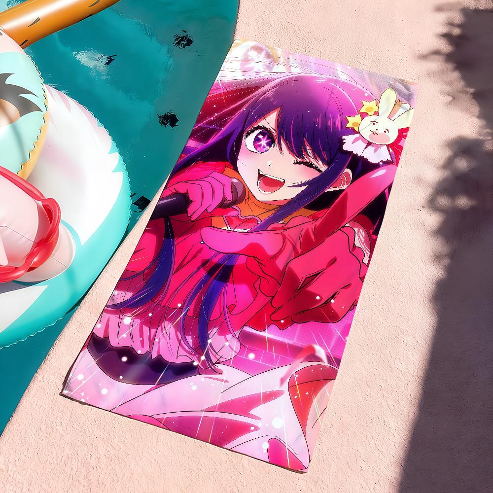 Popular Anime O-Oshi N-No K-KoS Towel Sports Quick Dry Travel Camping Gear Sandproof Soft Light Large Beach Towel
