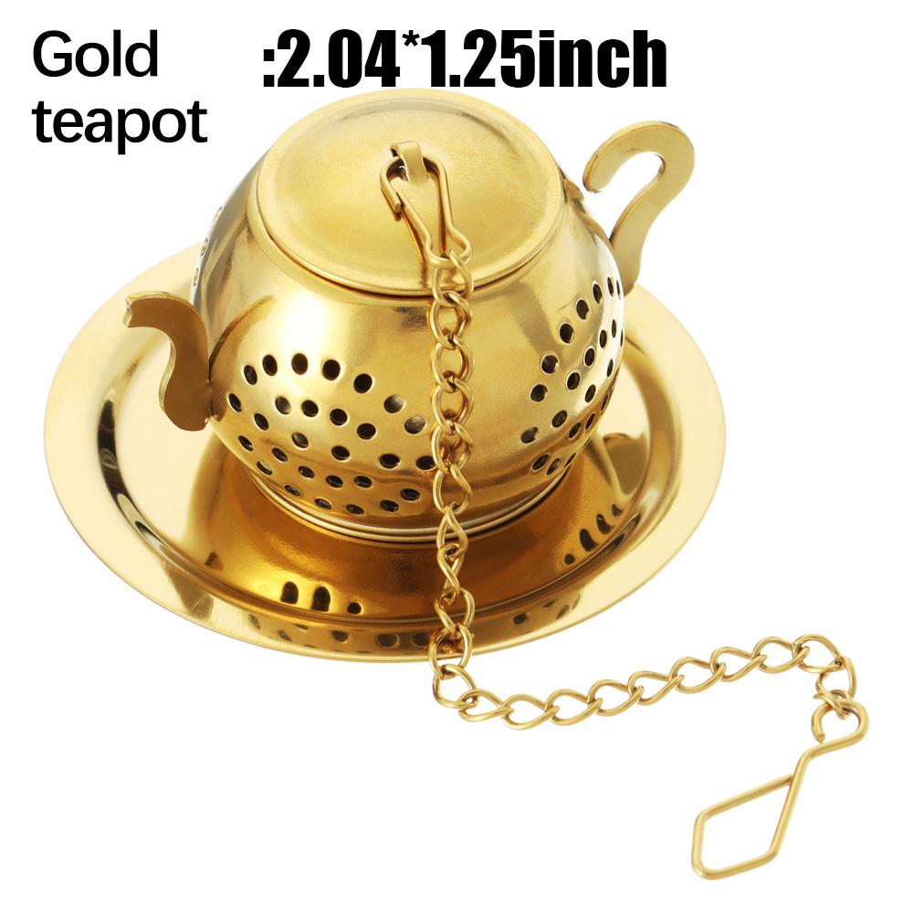 New 1set Reusable Fine Tea Strainer Filters Kongfu Stainless Steel Mesh Colander Reusable Teapot Infuser With Handle