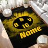 Custom Name Personalized Borussia Dortmund Print Carpet, Versatile Home Decor Rug, for Playroom, Apartment, Balcony, Entryway, Hallway Gift