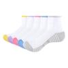 YUEDGE Sports Sneaker Junior Quarter Sizes 5 Pairs Women's Socks, Multicolor, Breathable, Anti-Odor, Cotton, Golf, Tennis, Running, Training, Socks,