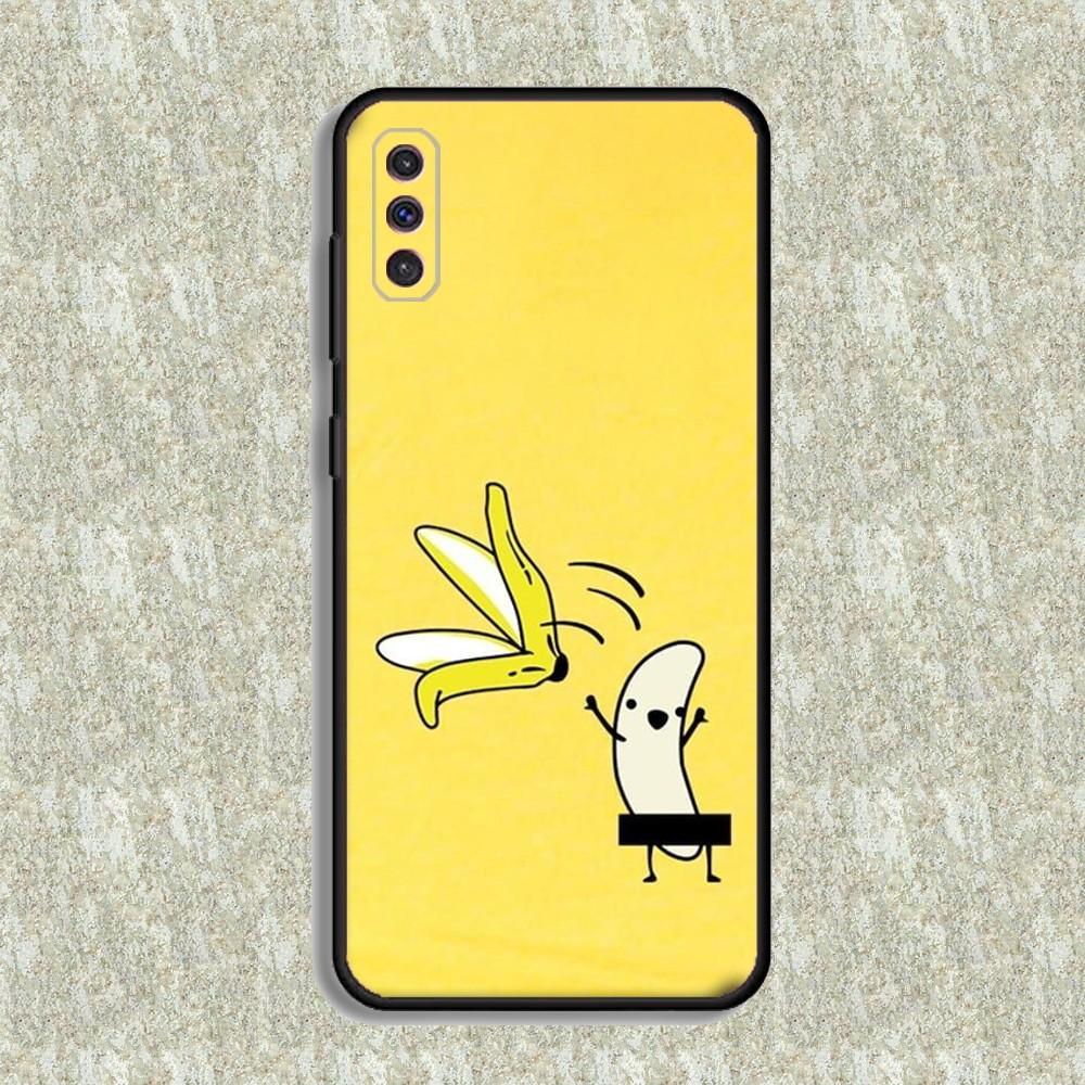 Fruit Banana Phone Case For Samsung S23,23,22,30,21,10,9,Note20 Ultra,Lite,Ultra,5G,Plus,FE,Black Soft Case Samsung S225G