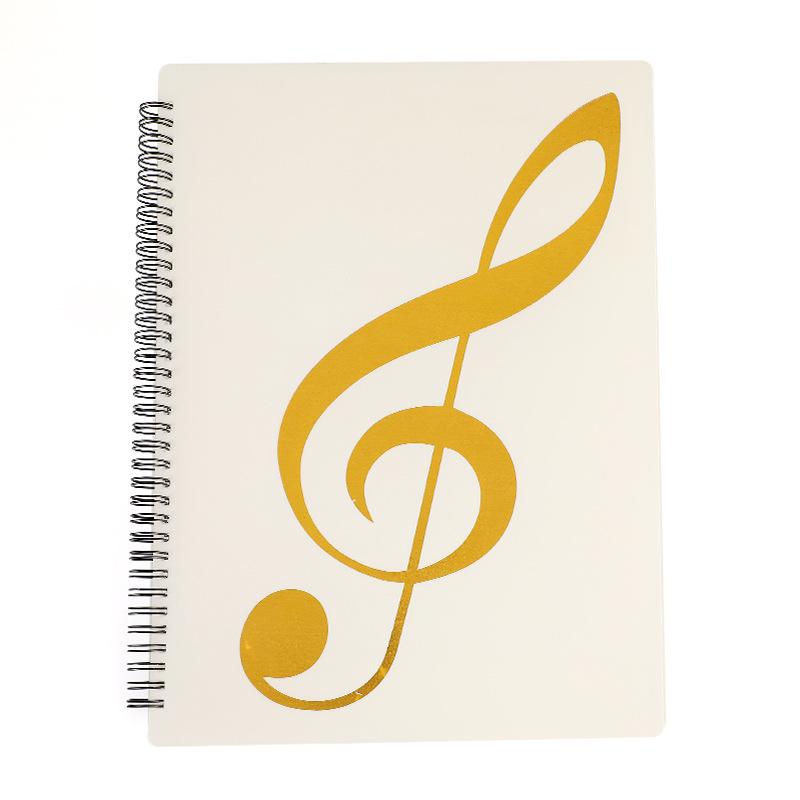 A4 Sheet Music Folder for 40/60 Pages with Customizable Logo for Piano Scores