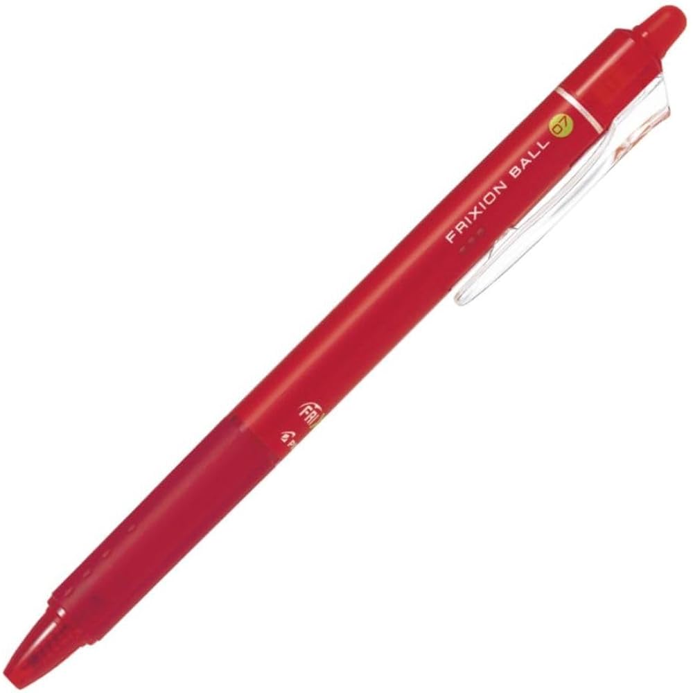 Pilot LFBK230F10R Rubbed and Erase Ballpoint Pen, Frixion Ball Knock, 0.7 Red, 10 Pcs