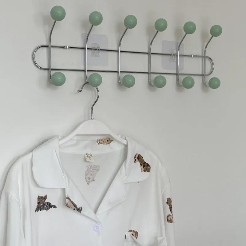Entrance Hall Wall Coat Racks Bedroom Clothing Storage Hanger Rack Hooks Portable Backpack Cap Scarf Clothes Organizer Hangers